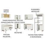 Cozinha completa de canto madesa reims 452001 com armário e balcão - branco