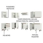 Cozinha completa de canto madesa reims 392002 com armário e balcão - branco