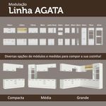 Cozinha completa de canto madesa agata 479001 com armário e balcão (sem tampo e pia) - branco