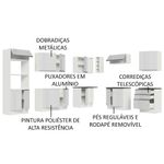 Cozinha completa de canto 100% mdf madesa acordes 479003 armário e balcão - frentes branco brilho