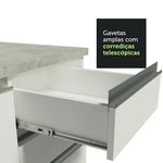 Cozinha completa de canto madesa glamy 349001 com armário e balcão (sem tampo e pia) - branco