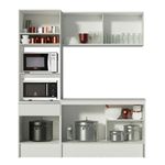 Cozinha compacta madesa topazio com balcão e tampo