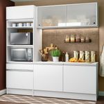Cozinha compacta madesa topazio com balcão e tampo
