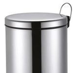 Lixeira redonda 12 litros aço inox com pedal kala