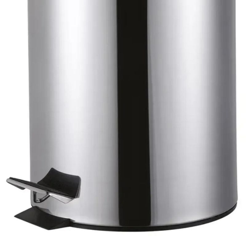 Lixeira redonda 12 litros aço inox com pedal kala