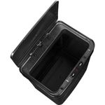 Lixeira retangular 50l preta com sensor aço inox vonder