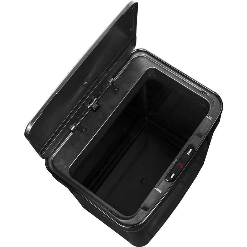 Lixeira retangular 50l preta com sensor aço inox vonder