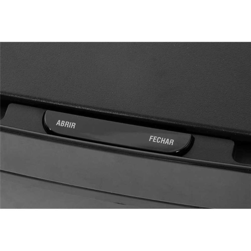 Lixeira retangular 50l preta com sensor aço inox vonder