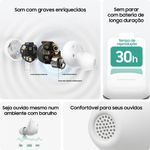Fone de ouvido sem fio samsung galaxy buds fe - grafite