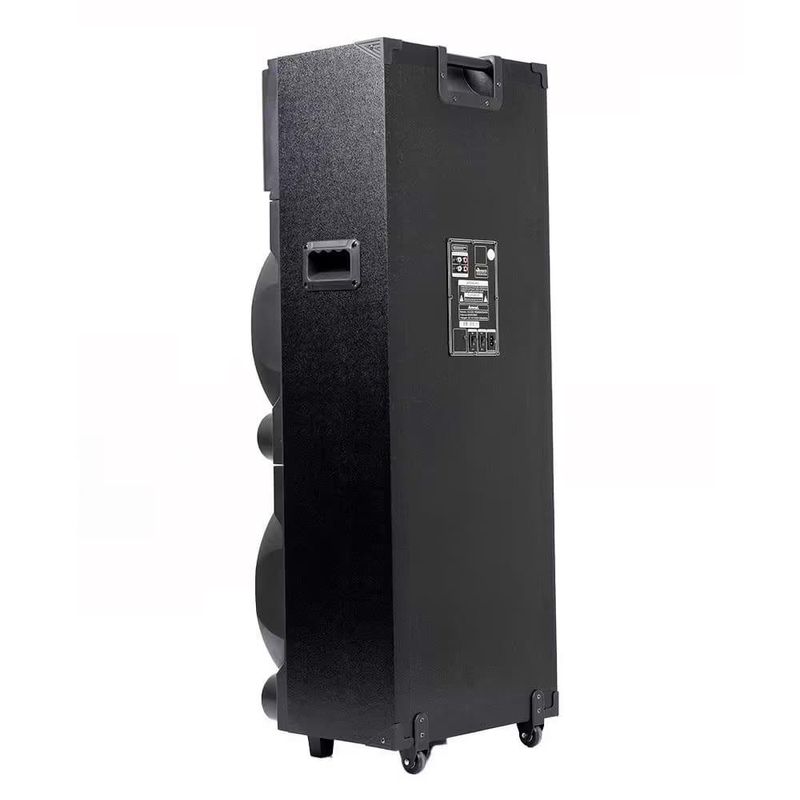 Caixa amplificadora amvox pesadão black aca 2201 com bluetooth, entradas usb, microfone e instrumentos - 2200w
