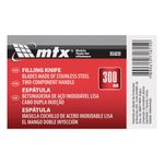 Espátula betumeadeira aço inox 12pol 300mm lisa mtx 855039