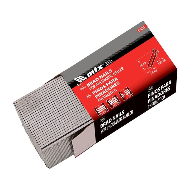 Pinos para pinador pneumático 50x125mm 5000 peças aço carbono mtx fixação robusta