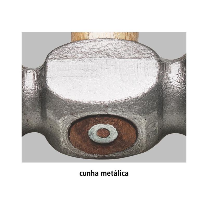 Martelo de bola 300g tramontina master basic cabo madeira envernizada para metalurgia
