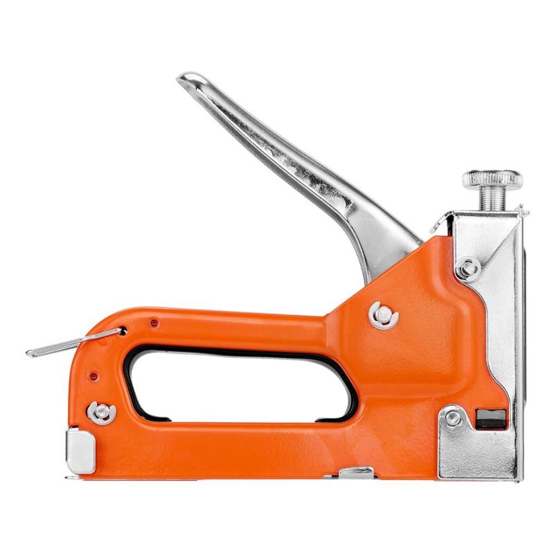 Jogo grampeador ajuste pressão + trena 2m + 500 grampos tipo 53 8mm sparta 4200355 fixação versátil