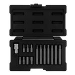 Jogo de bits hex 1/2'' 11 peças stels 1131356 aço crv h4-h12 profissional