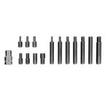 Jogo de bits hex 1/2'' 11 peças stels 1131356 aço crv h4-h12 profissional