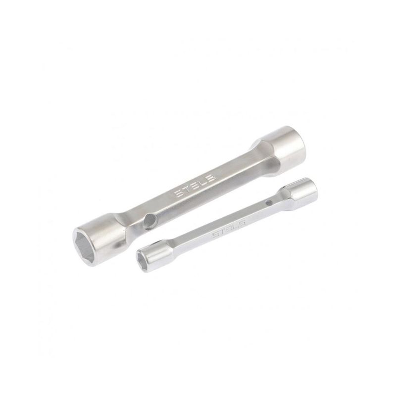 Jogo chave sextavada tubular reforçada 6-19mm stels 1377855 aço crv 40-46 hrc
