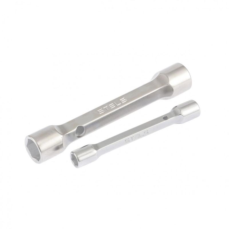 Jogo chave sextavada tubular reforçada 6-19mm stels 1377855 aço crv 40-46 hrc