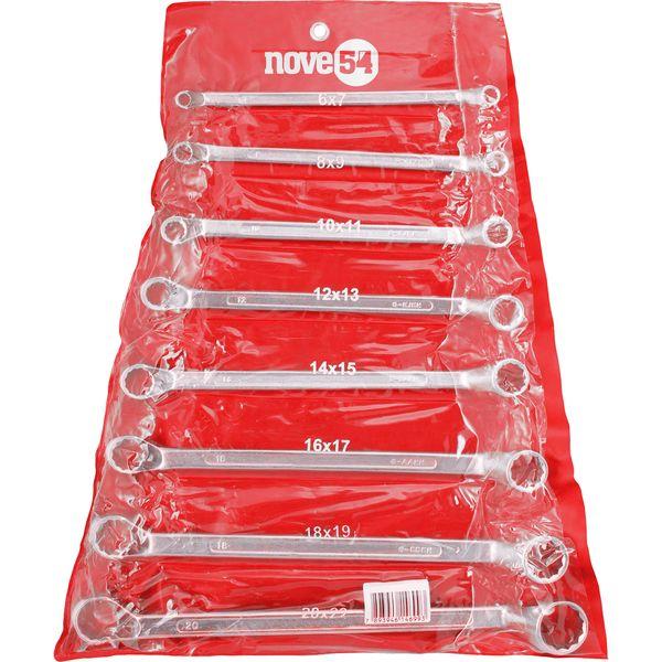 Jogo chave estrela 6-22mm c/ 8 peças estojo plástico nove54