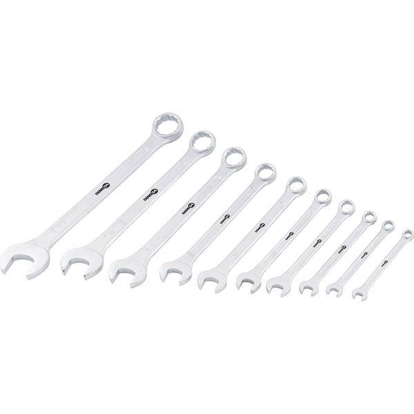 Jogo chave combinada 6-22mm aço carbono com 10 peças suporte