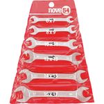 Jogo chave fixa 6-17mm aço carbono com 6 peças estojo plásti