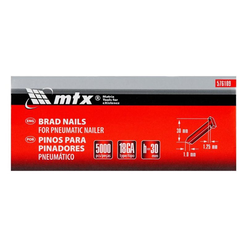 Pinos para pinador pneumático 30x125mm 5000pçs mtx fixação resistente