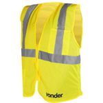 Colete refletivo bolso amarelo ziper cv104 vonder