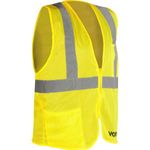 Colete refletivo bolso amarelo ziper cv104 vonder
