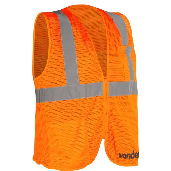 Colete refletivo bolso laranja ziper cv105 vonder