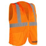 Colete refletivo bolso laranja ziper cv105 vonder