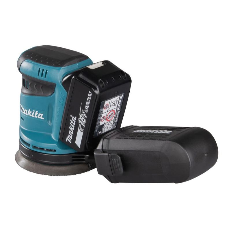 Lixadeira roto orbital bateria 18v 11000 oscilações por minuto adaptável a coletor  dbo180z makita