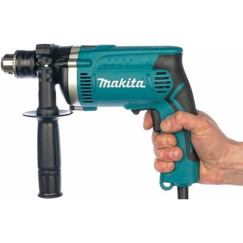Furadeira de impacto 16mm 710w com chave mandril punho hp1630 127v makita