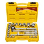 Jogo de soquetes sextavados 1/2'' 22 peças aço cromo vanádio cromado tramontina master profissional
