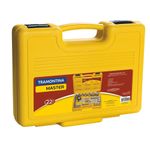 Jogo de soquetes sextavados 1/2'' 22 peças aço cromo vanádio cromado tramontina master profissional