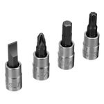 Jogo ferramentas stels 94 peças 1/4'' e 1/2'' aço crv