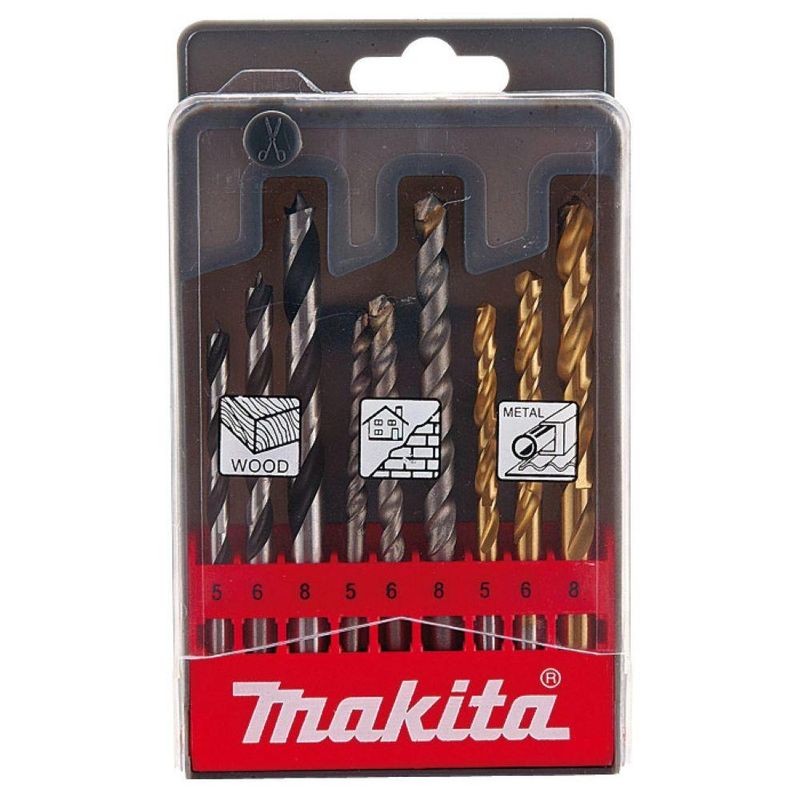 Furadeira de impacto 760w 1/2'' com punho lateral kit de brocas maleta hp1640kx1 220v makita