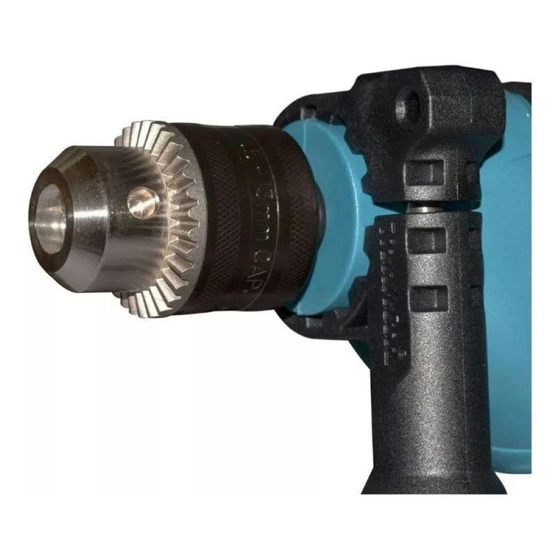 Furadeira de impacto 760w 1/2'' com punho lateral kit de brocas maleta hp1640kx1 220v makita