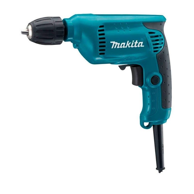 Furadeira 10mm 3/8'' 450w 3400 rpm rotação reversível mandril aperto rápido 6413 220v makita