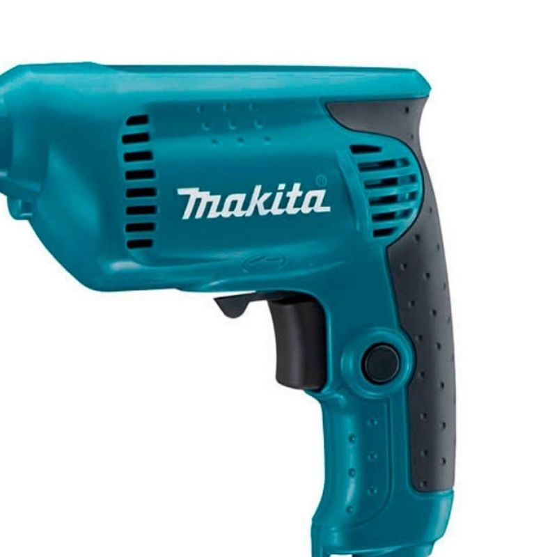 Furadeira 10mm 3/8'' 450w 3400 rpm rotação reversível mandril aperto rápido 6413 220v makita