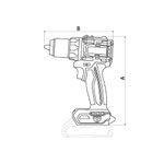 Parafusadeira Furadeira 1/2" Brushless Tramontina 2 Baterias 20V de 2,0Ah Carregador e Maleta