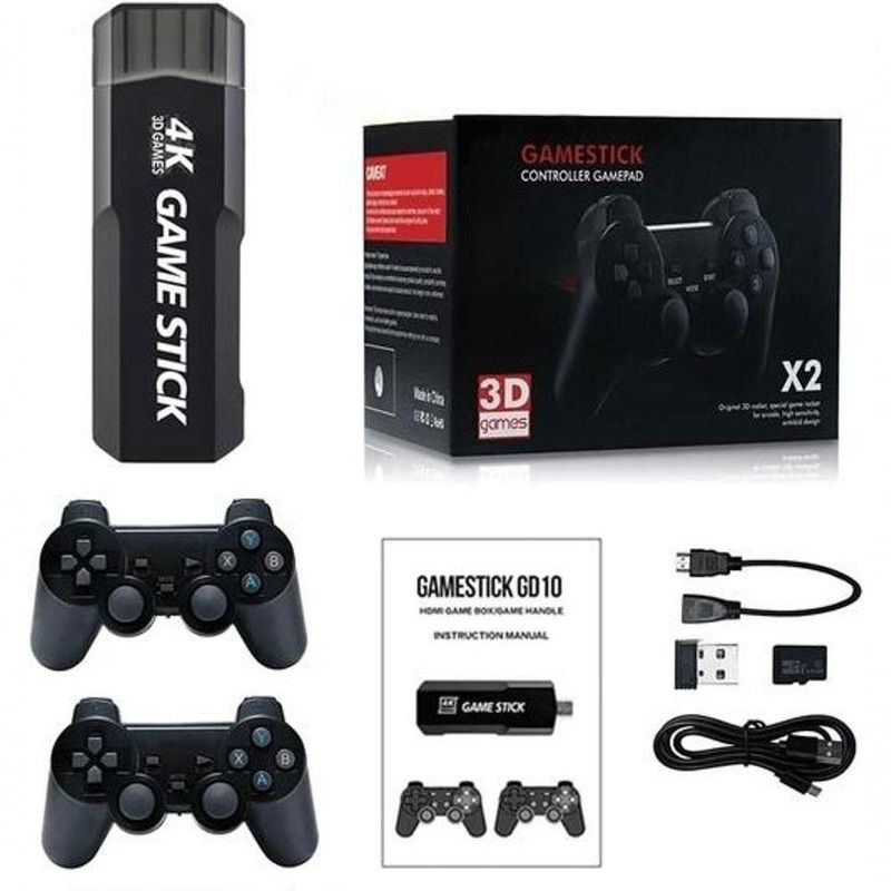 Game Stick 4k Retro Gd10 35000 Jogos 2 Controles Sem Fio Original