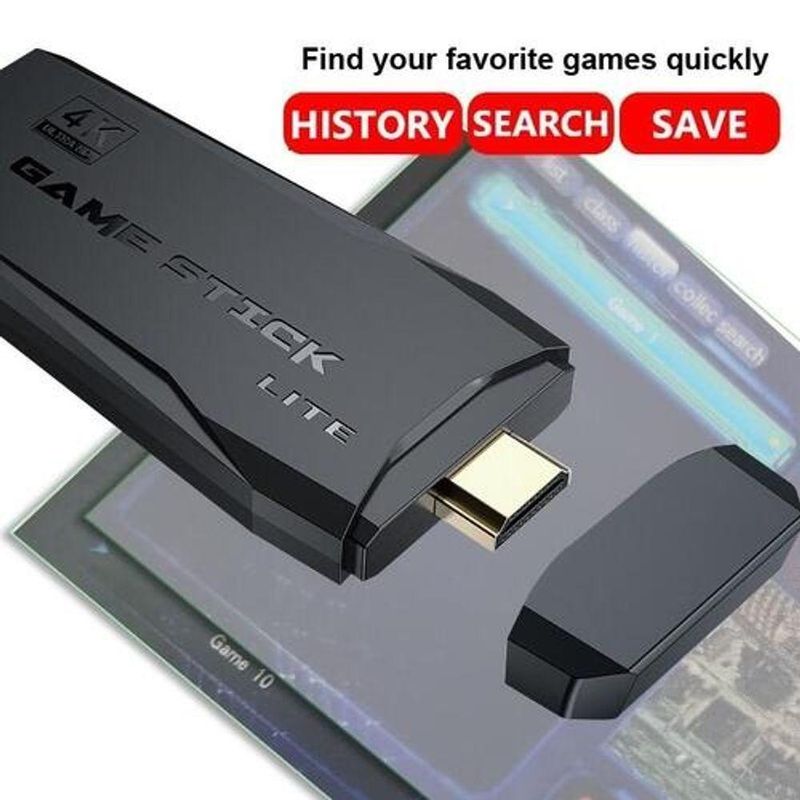 Game Stick 4k Lite Retro 2 Controles Sem Fio Mais De 20000 Jogos Original