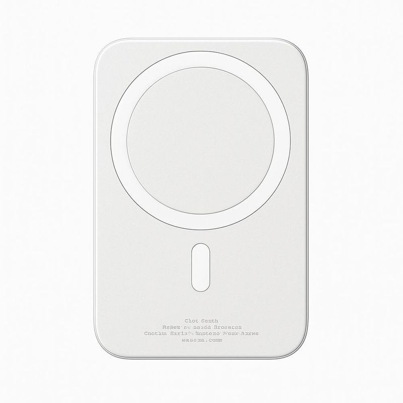 Carregador Portátil Magnético Magsafe Cheguei BR para Iphone com Carregamento sem Fio Branco 01