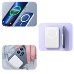 Carregador Portátil Magnético Magsafe Cheguei BR para Iphone com Carregamento sem Fio Branco 01