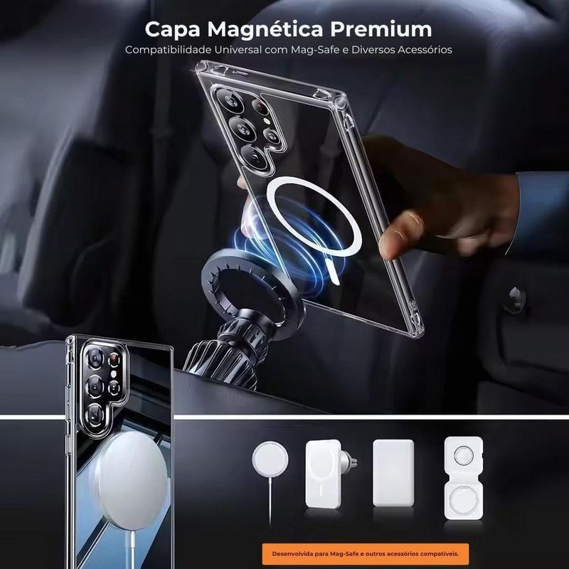Capa Mag-safe Samsung S26 Ultra Premium Proteção De Câmera