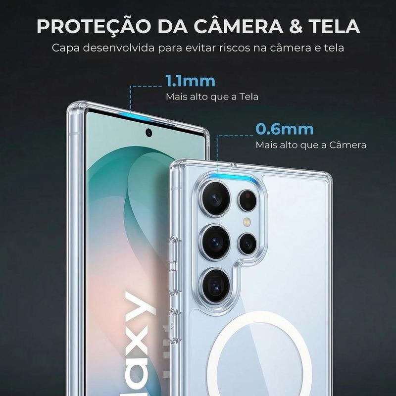 Capa Mag-safe Samsung S26 Ultra Premium Proteção De Câmera