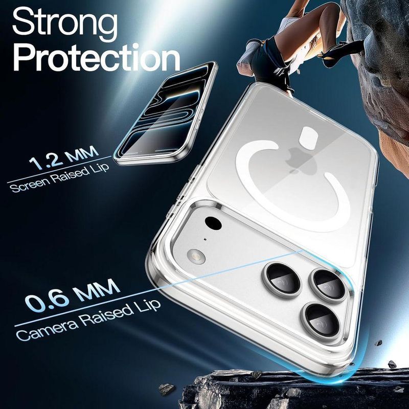 Capa 17 Pro Max Magsafe à Prova Queda Luxo Premium