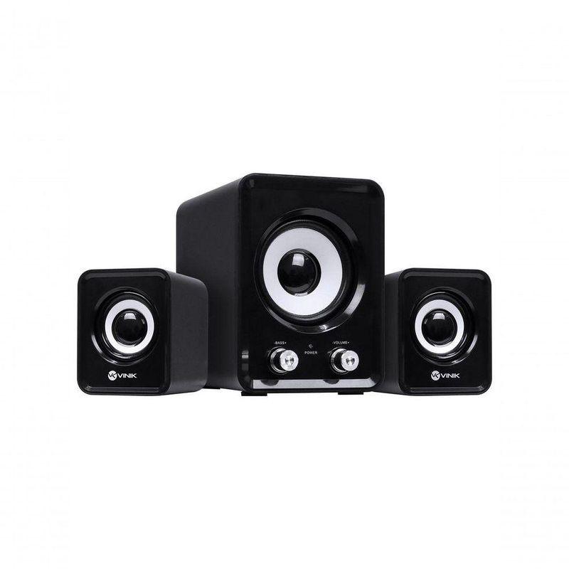 Caixa de Som 21 CXST11W 11W USB com Subwoofer e 2 Alto-Falantes Satélite para Computador