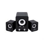 Caixa de Som 21 CXST11W 11W USB com Subwoofer e 2 Alto-Falantes Satélite para Computador