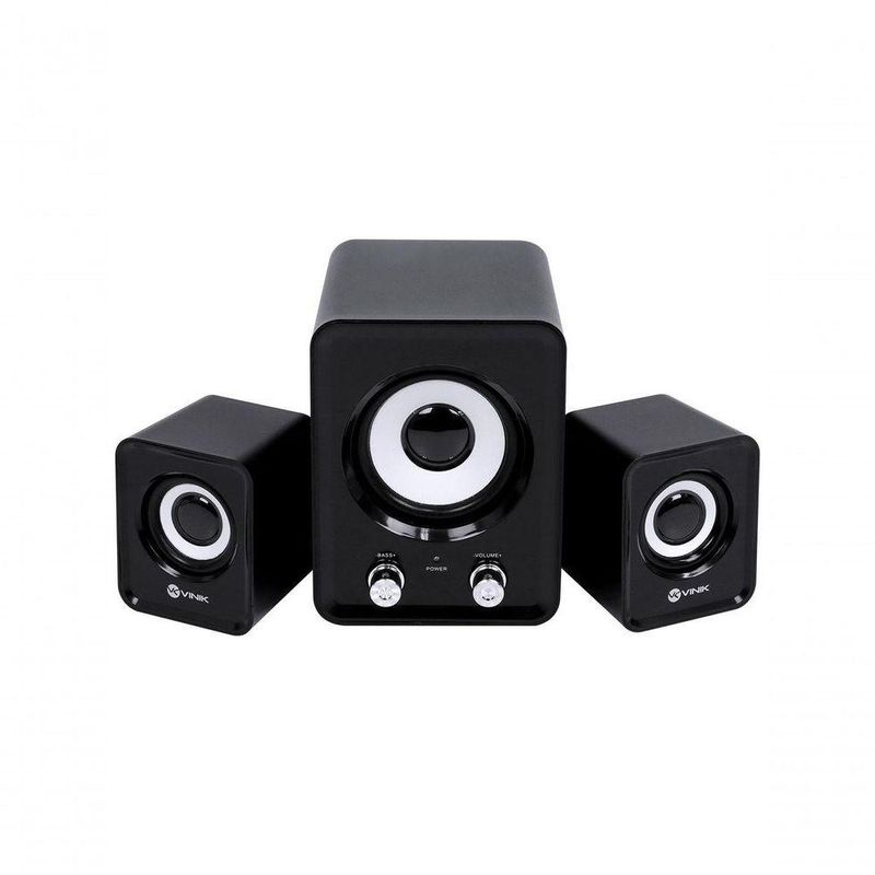 Caixa de Som 21 CXST11W 11W USB com Subwoofer e 2 Alto-Falantes Satélite para Computador